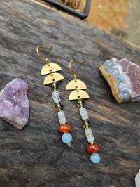 Image 2 of Knotted Gemstone earrings 01
