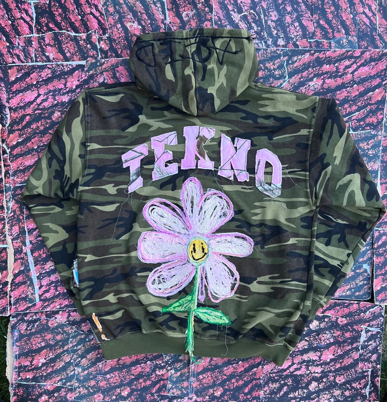 Image of Acid Tekno Flower Camo Hoodie 