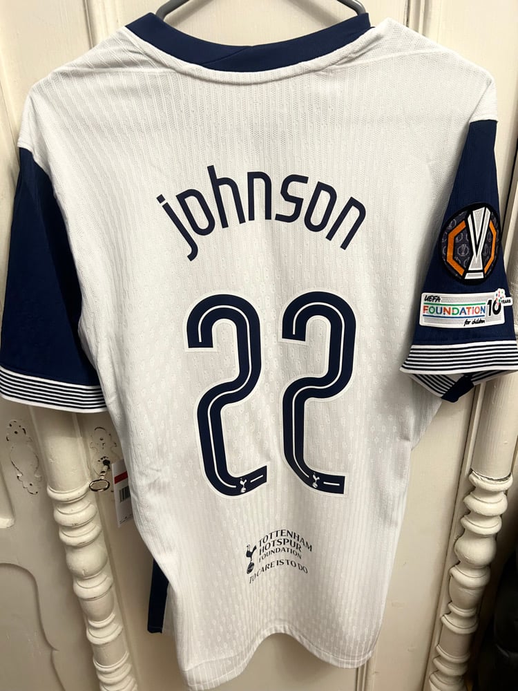 Image of PRE ORDER: Tottenham Hotspur “JOHNSON 22” Vaporknit 2024/25 Home Europa Final Shirt    (L)