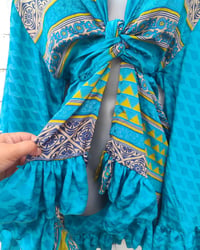 Image 2 of Amara wrap dress -turquoise 