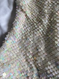Image 6 of Vintage Y2K cream iridescent sequin crochet cami 