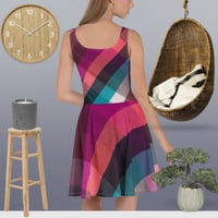 Image 1 of Skater Dress ( multi color Tartan plaid)