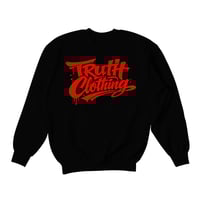 “Graffiti Truth” Crewneck | Black/Red