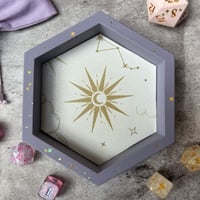 Image 7 of Small Indigo Celestial Hexagon Dice Tray