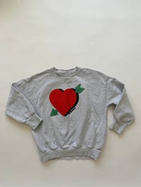 Image 1 of Mini rodini heart sweatshirt grey size 7- 9 years 