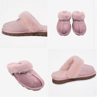 Pink Wool Slippers 