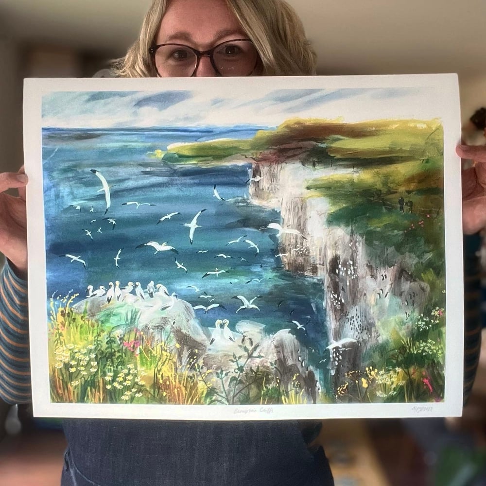 Image of Bempton Cliffs - Limited Edition Giclee Print 16x20"