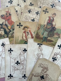 Image 12 of Jeu 52 de cartes très rares et anciennes, dite Jeanne Hachette ou Roi des Ribauds, 1860! 