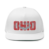 Image of White OHIO VINTAGE FOOTBALL Embroidered Flat Bill Cap