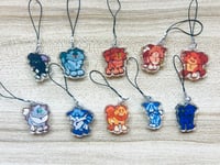 Image 3 of 1.5" Warriors Epoxy Phone Charms