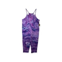 Image 1 of L/XL Knit Pocket Playsuit in Purple Haze Geode Ice Dye