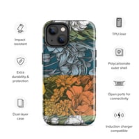 Image 24 of Art Nouveau Inspired Colorful Quartet Boho Hippie Floral Sketch Tough Case for iPhone®