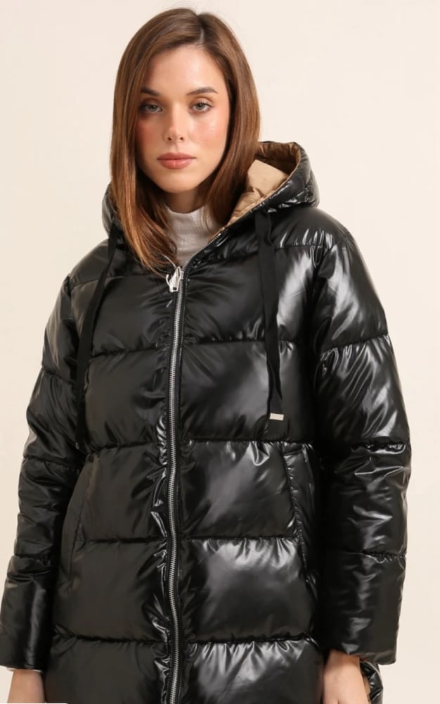 Image of ANORAK METALIZADO REVERSIBLE NEGRO