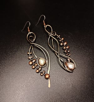 Pearl long earrings 2