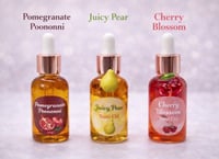 Image 1 of Pomegranate Poononni, juicy pear and cherry blossom Yoni oil Trio