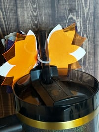 Image 4 of Halloween Cutie Pumpkin Tumbler Straw Topper Bow
