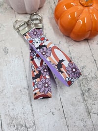 Image 3 of Retro Batty Flower Wristlet Keychain
