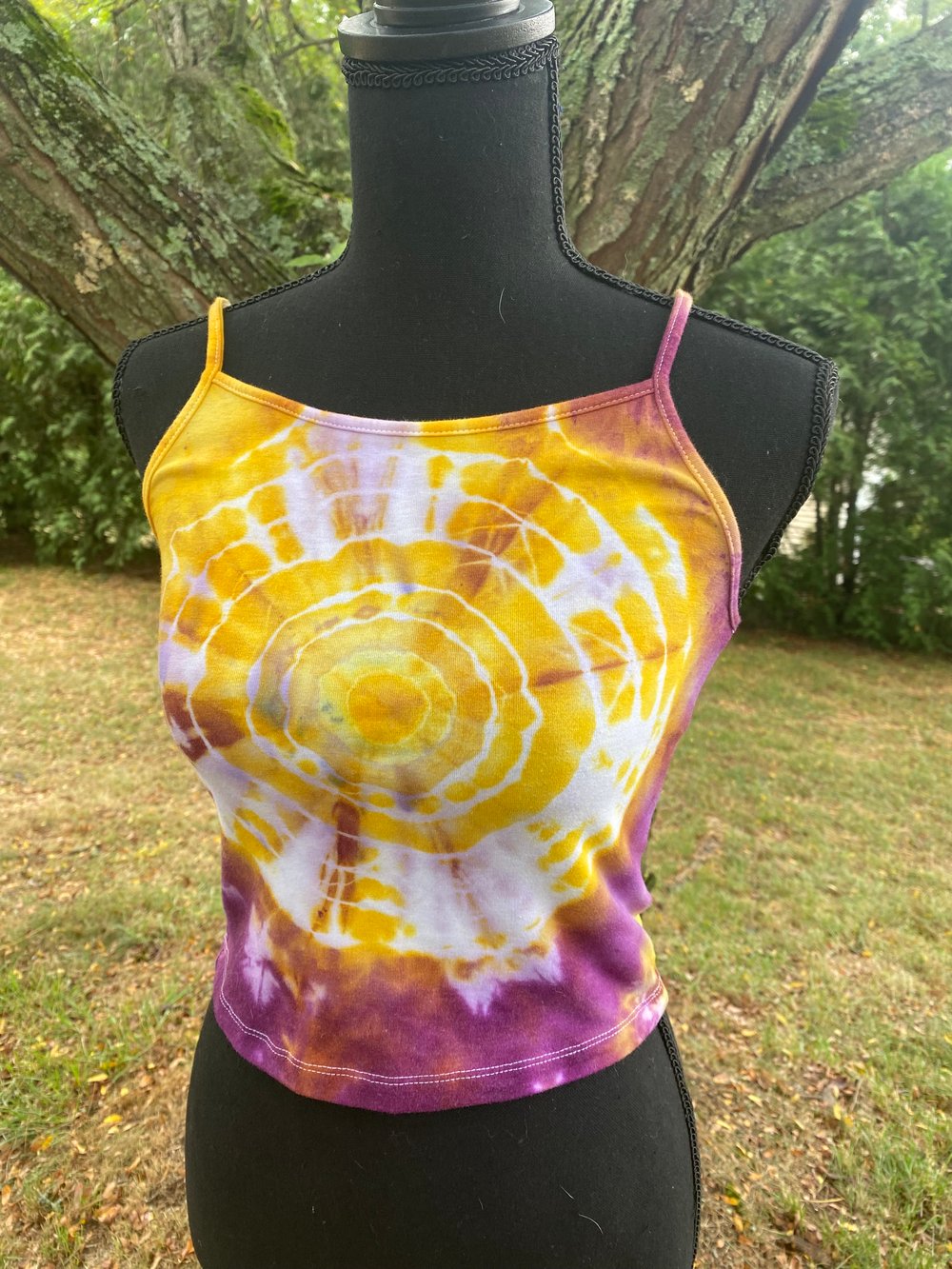 Image of Purple Sunset Geode Crop Tank (S) 