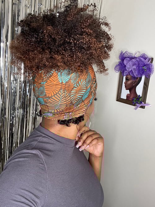 Image of Kinky Curly OMBRE COLORED HEADBAND WIG with Nape baby hairs CUSTOMIZED