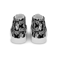 Image 15 of Antique Anatomical Heart Illustration Black/White Baroque Pattern Women’s High Top Canvas Shoes