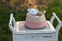 Image 2 of Two-tone storage basket