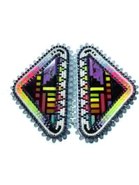 Image 1 of XXL Divine Aura Inlay Earrings 