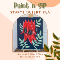 Image 1 of Sturts Desert Pea Paint 'N' Sip