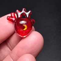 Image 1 of MINIATURE "LOVE YOU TO THE MOON AND BACK" ANATOMICAL HEART PENDANT 5