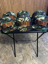 Image 3 of RYS CAMO & ORANGE Flat bill cap