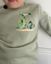 Image 2 of Dinosaur Initial Sweater
