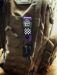 Image 5 of Purple Leather Keychain Lanyard