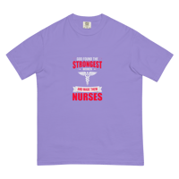 Image 17 of heavyweight t-shirt (God made the strongest women nurses)