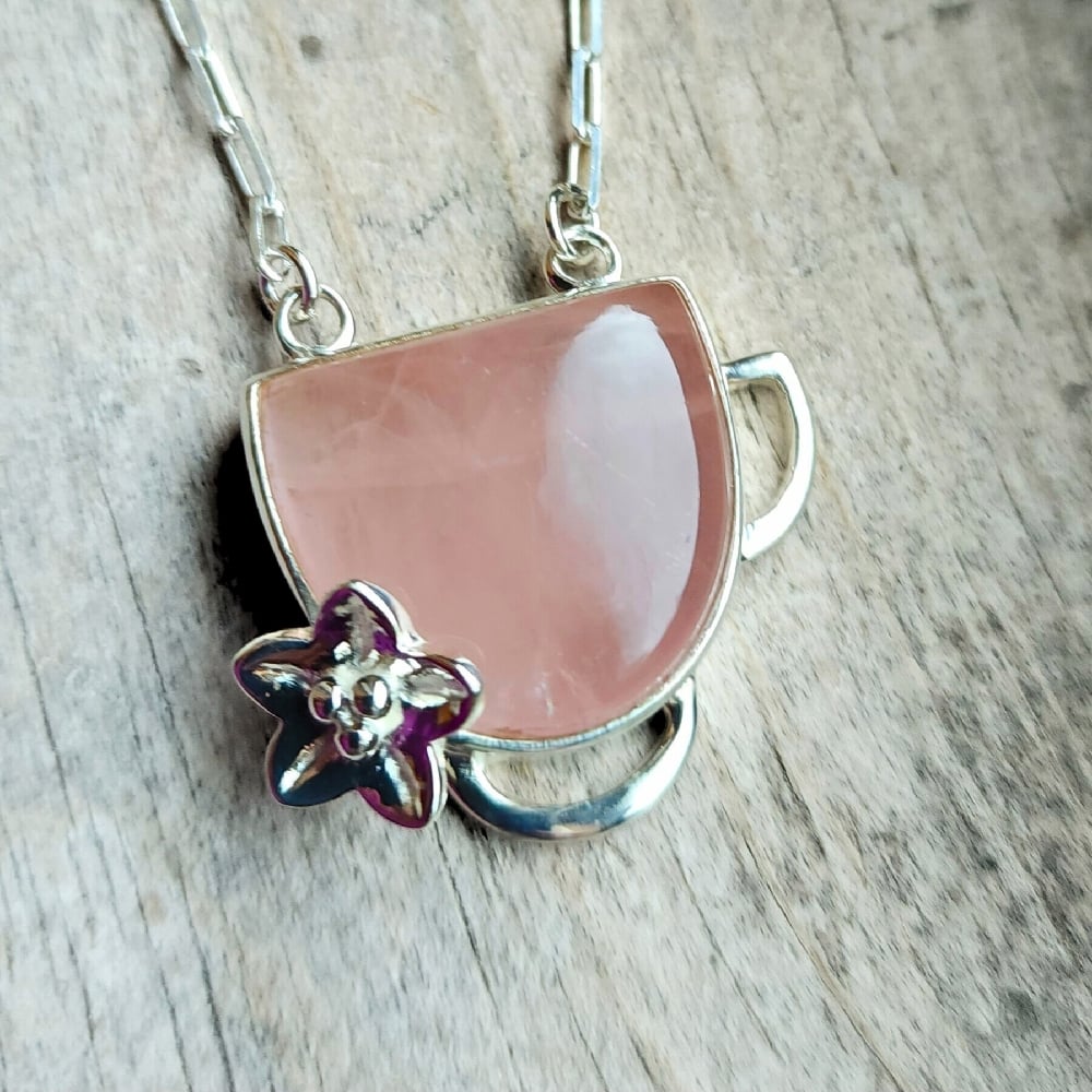 Image of Rose Quartz Pendant [Party] — Cup of Wings