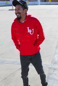 Image 1 of Red "LU" Hoodie 