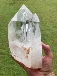 Image 10 of Clear Quartz Twin Points On Display Stand #1848