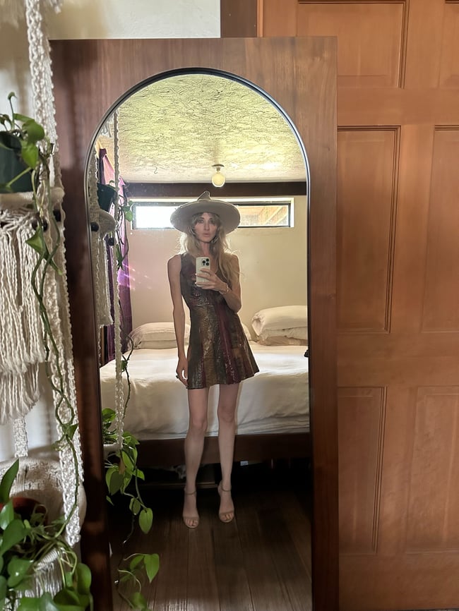 late 1960s London snakeskin mini dress