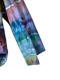 Image 6 of ♻️ UPCYCLED M (8) Topshop Boyfriend Shirt in Rustic Geode Ice Dye