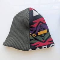 Image 4 of Upcycled Reversible Beanie Cotton Blend 33