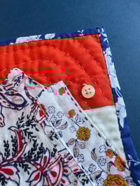 Image 3 of Massively More Happy - small hand sewn quilt 