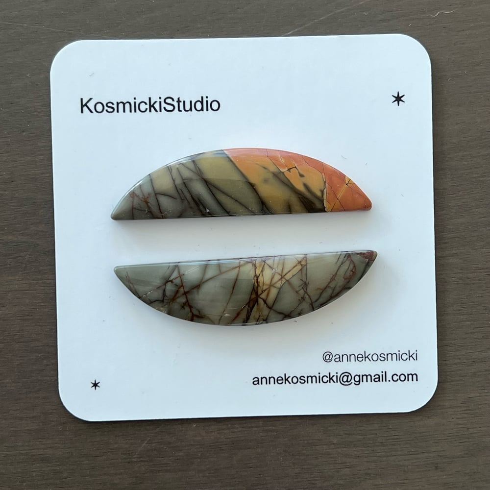 Image of Jasper Half Round Cabochon Set 2 