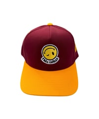 Image 1 of Burgundy and yellow SnapBack 