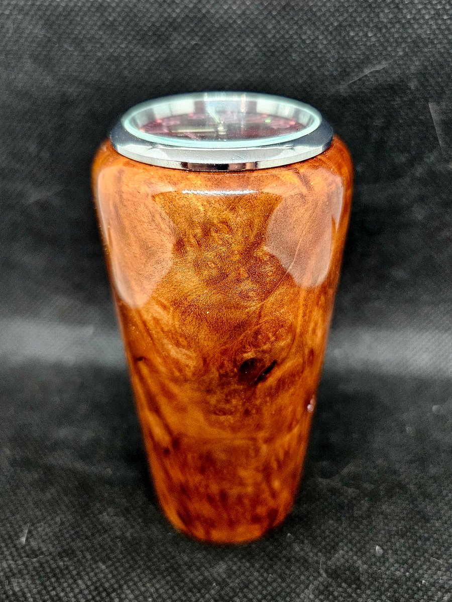 Image of Redwood Burl/Red Clock Shift Knob 