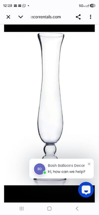 Image 3 of Hurricane Pedestal Trumpet Vase - 35" 