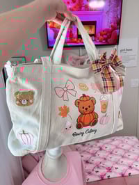 Image 3 of Beary Cutesy Fall Tote Bag 
