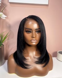 Image 1 of (14 Inch) Kinky Straight w/ Kinky Edges Wig - Ready To Wear