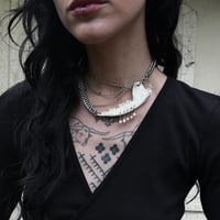 Image 1 of Assymetrical Jawbone Necklace