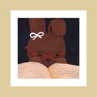 reading bunny ~ art print