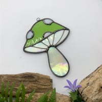 Image 3 of Green Mushroom Suncatcher 