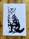 THE CATPACK “SPIKE” screen print