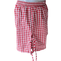 Image 3 of Red and White Gingham Shorts with Bow Accent With Tags by Verdusa - L 